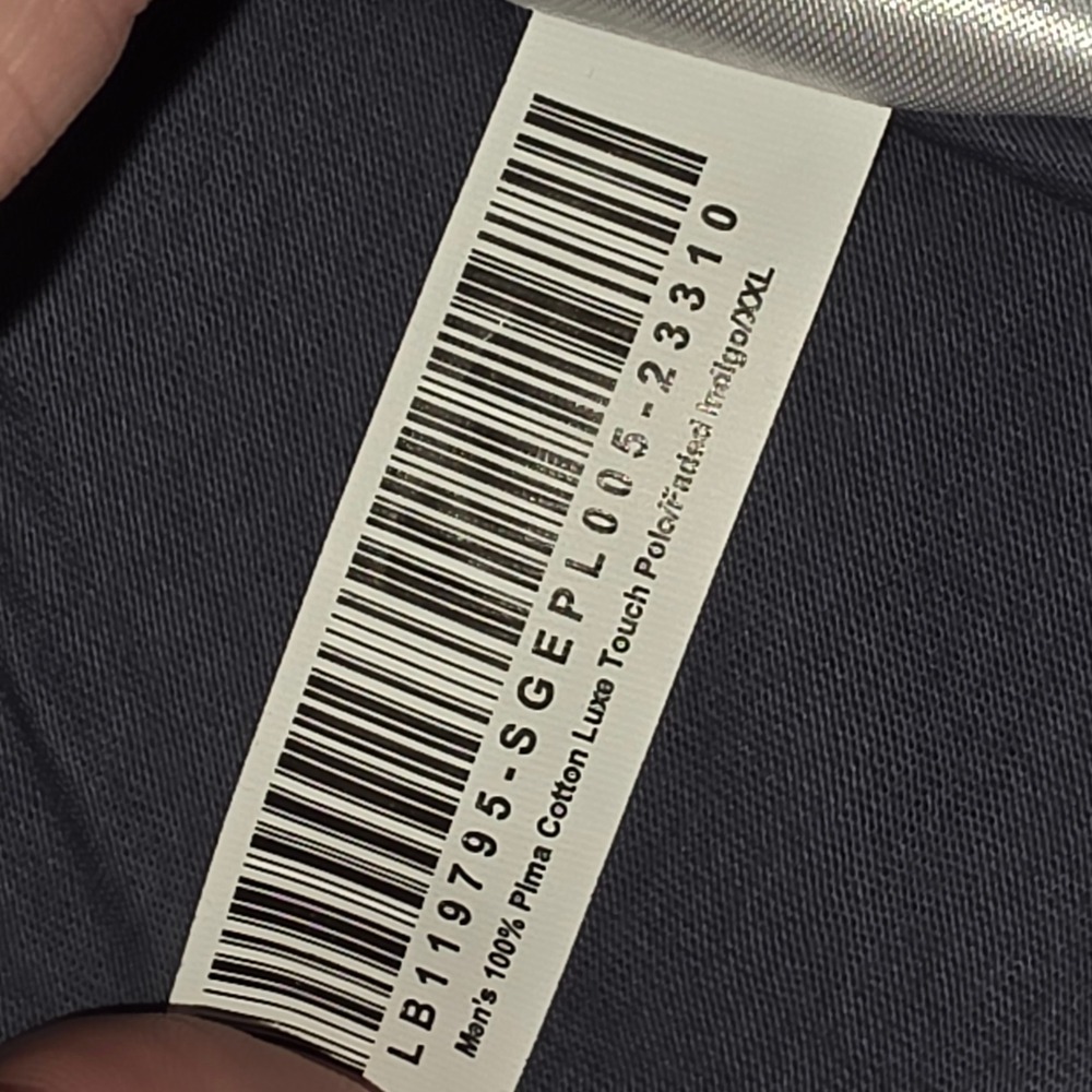 Quince Mens 100% Pima Cotton Luxe Touch Polo Faded‎ Indigo Gray XXL - Picture 9 of 15